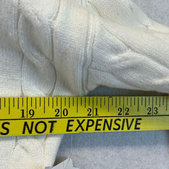 NWT FADED ROSE Sweater Women's XS Cream “New York” Cable Knit Cropped Pullover - Picture 9 of 14
